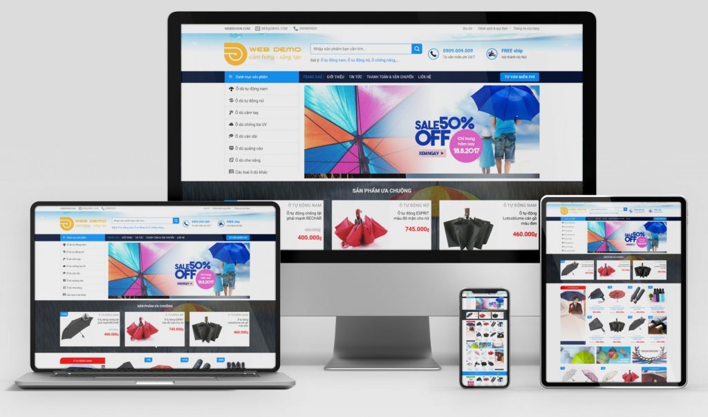 [SHARE] Code Website bán Ô dù áo mưa cực đẹp